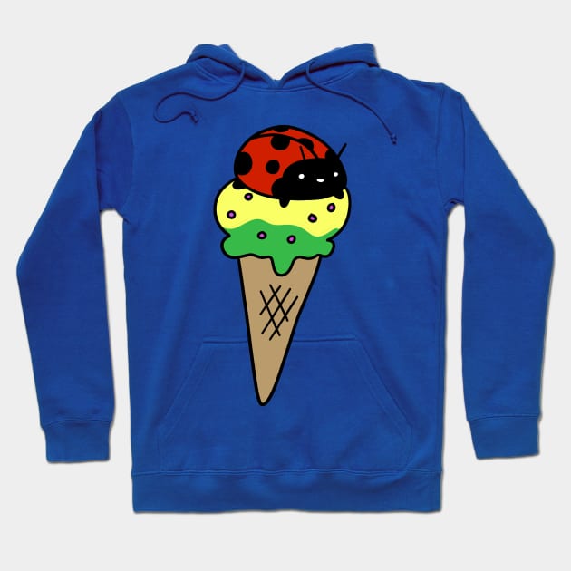 Ladybug Icecream Cone Hoodie by saradaboru